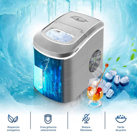 Macchina per Ghiaccio con Contenitore 2,2L 160W