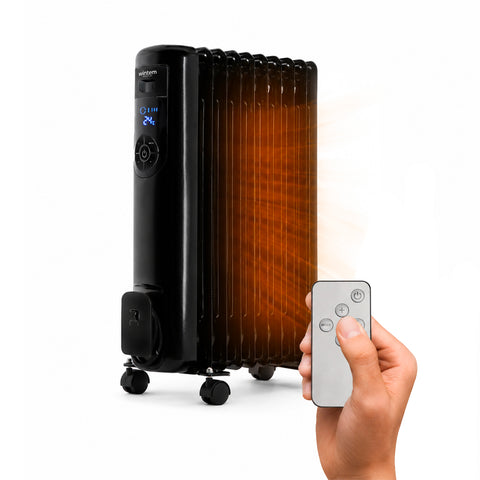 Radiatore Elettrico ad Olio 2000W 9 elementi con Regolazione 3 Livelli e Timer