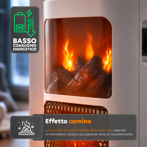 Stufetta Elettrica da Parete 400W con Design Compatto e Temperatura Regolabile