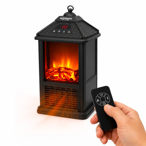 Caminetto Elettrico da Tavolo EIRA 1000W con Telecomando