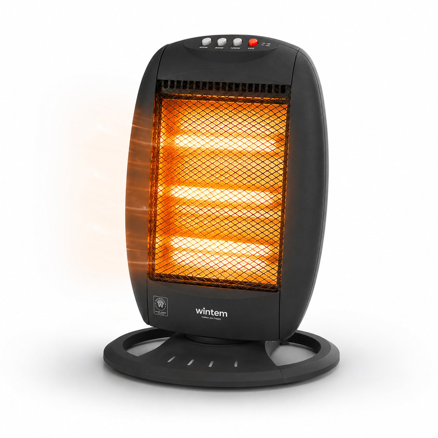 Tuck Stufa Alogena 1200W – 3 Elementi e Oscillazione Automatica