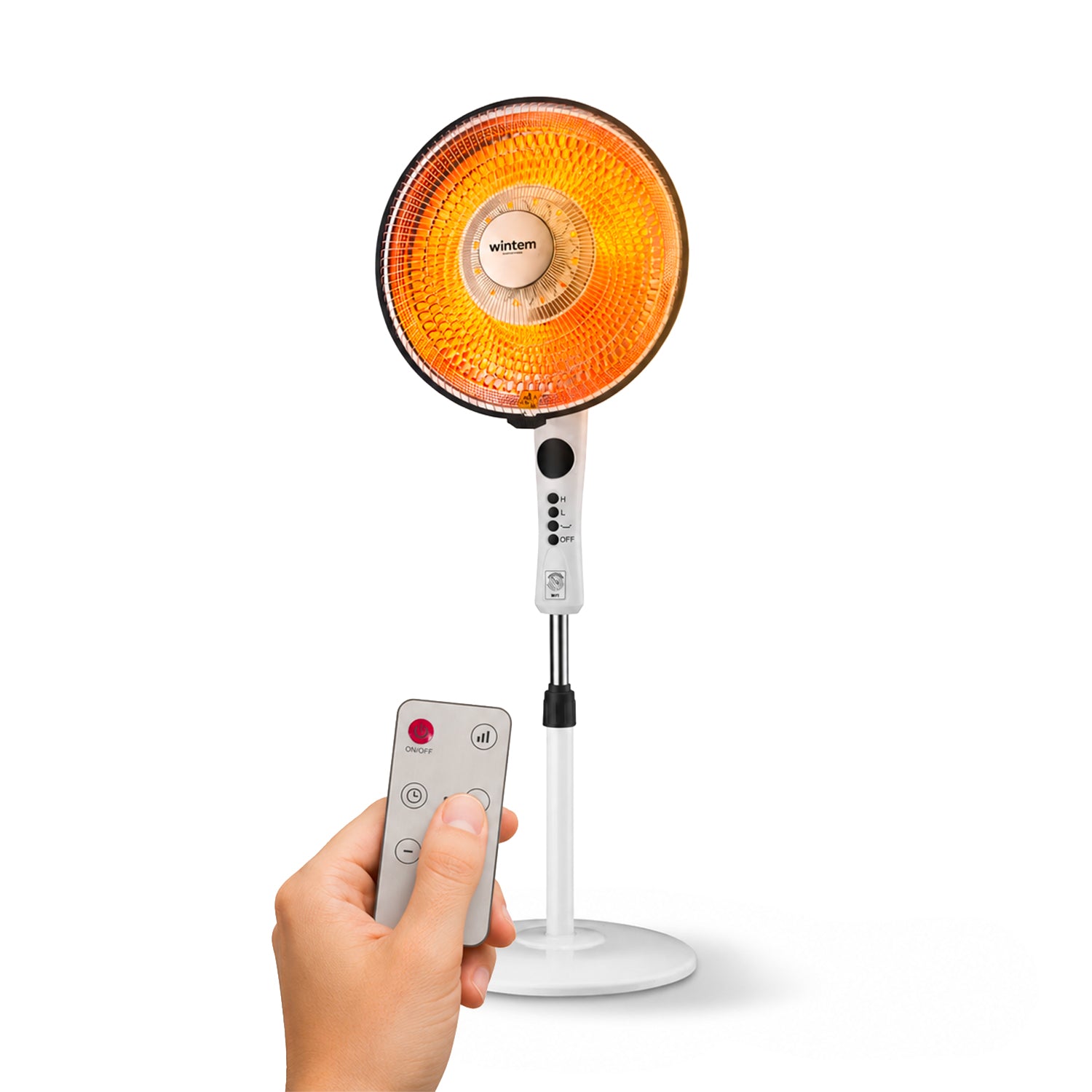 Stufa a Parabola Flux 1100W al Carbonio con Telecomando e Timer