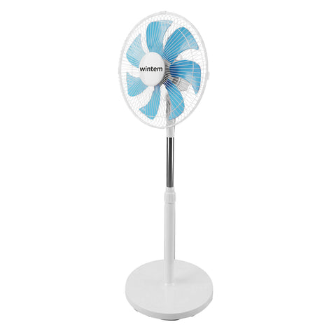 Ventilatore a Piantana 40W con  7 Pale in PP, 3 Velocità, Altezza Regolabile 80-100cm – Oscillazione Orizzontale 60° e Inclinazione 45°