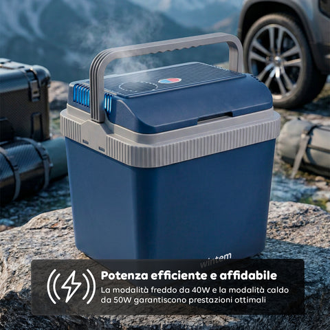 Borsa Frigo Elettrica 24L Caldo/Freddo –  Rinfresca fino a -18°C sotto Ambiente e Riscalda fino a 65°C (40/50W)