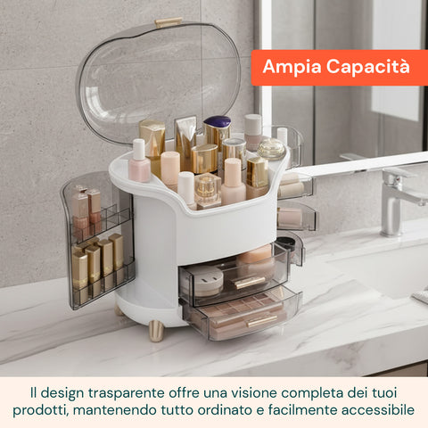 Organizer Make Up Inclinato a Gradini – Design Moderno e Funzionale in 2 Colorazioni