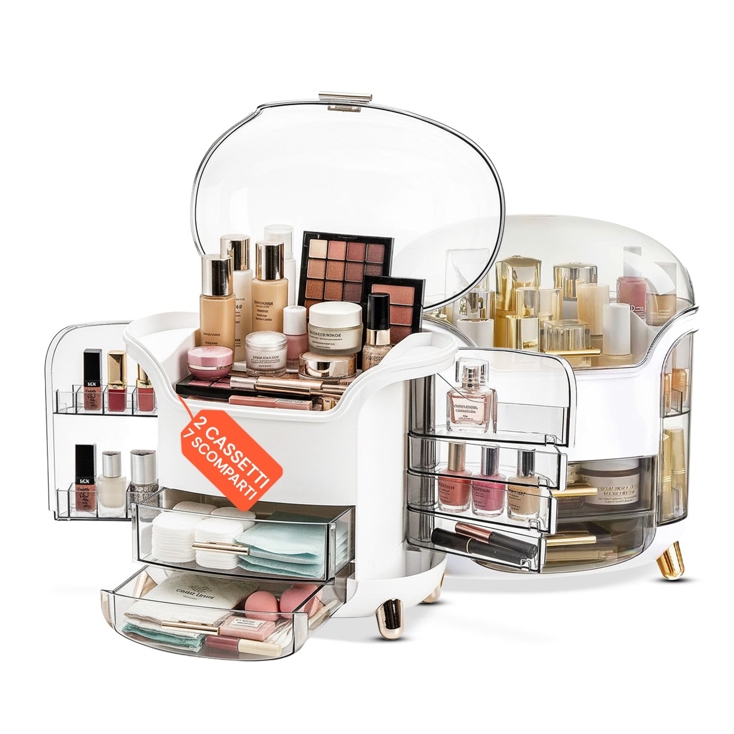 Organizer Make Up Inclinato a Gradini – Design Moderno e Funzionale in 2 Colorazioni