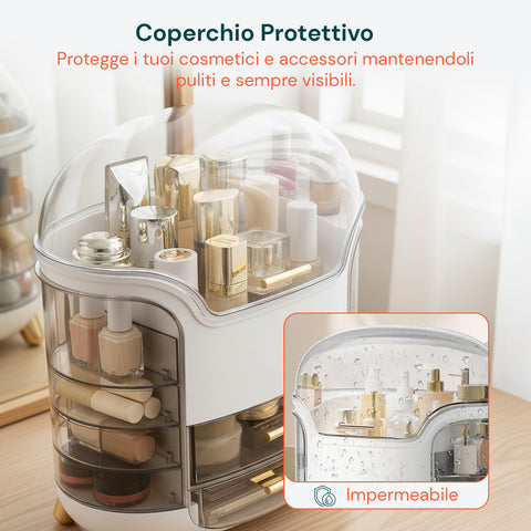 Organizer Make Up Inclinato a Gradini – Design Moderno e Funzionale in 2 Colorazioni