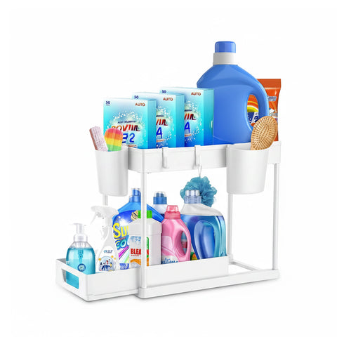 Organizer Multiuso 40x21,5x37cm con Ripiani e Accessori Inclusi