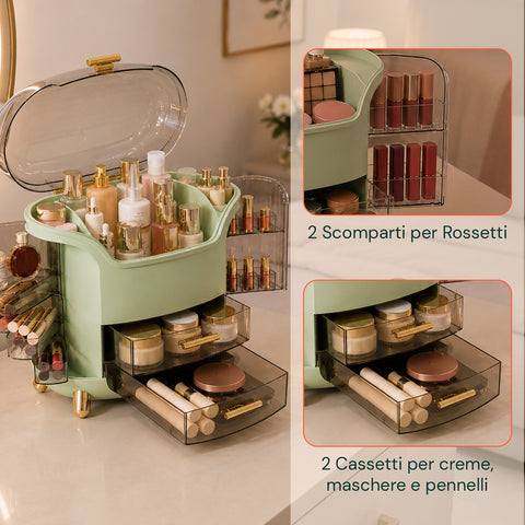 Organizer Make Up Inclinato a Gradini – Design Moderno e Funzionale in 2 Colorazioni