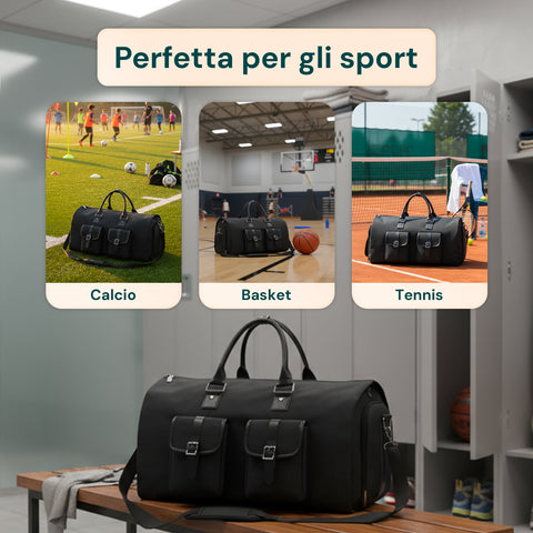 Borsa da Viaggio Oxford Impermeabile con Scomparto Scarpe e Multitasche