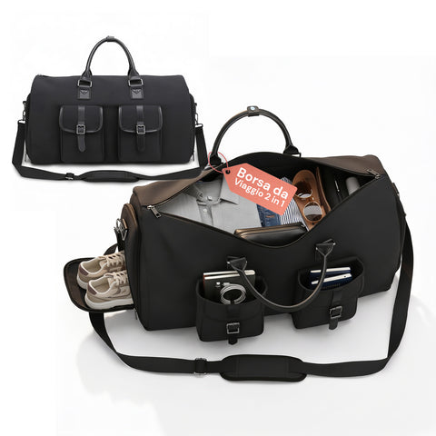 Borsa da Viaggio Oxford Impermeabile con Scomparto Scarpe e Multitasche