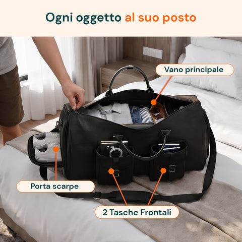 Borsa da Viaggio Oxford Impermeabile con Scomparto Scarpe e Multitasche