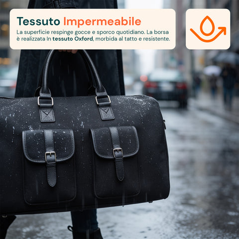 Borsa da Viaggio Oxford Impermeabile con Scomparto Scarpe e Multitasche
