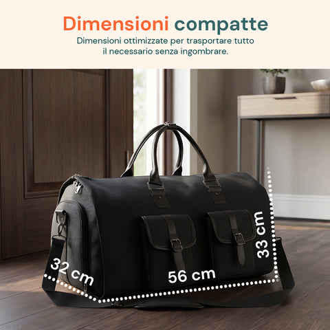 Borsa da Viaggio Oxford Impermeabile con Scomparto Scarpe e Multitasche