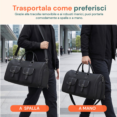 Borsa da Viaggio Oxford Impermeabile con Scomparto Scarpe e Multitasche