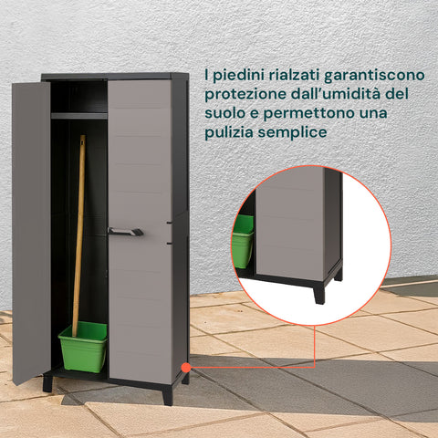 Mobile Portascope Salvaspazio in Plastica Riciclata 15 kg Portata