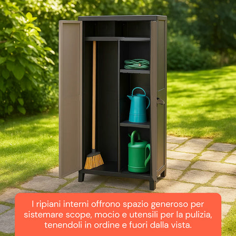 Mobile Portascope Salvaspazio in Plastica Riciclata 15 kg Portata