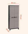 Mobile Tuttopiani Toomax dimensioni 66x40x172 cm, design compatto ma spazioso con misure precise per ottimizzare ogni spazio disponibile