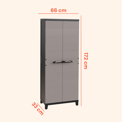 Mobile Tuttopiani Toomax dimensioni 66x40x172 cm, design compatto ma spazioso con misure precise per ottimizzare ogni spazio disponibile