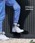 Shed portattrezzi con chiusura inferiore sicura, maniglia e barra metallica anti-vento per protezione stabile