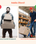 Carrello compatto facile da riporre in garage o casa, design salvaspazio pratico per stoccaggio ottimale