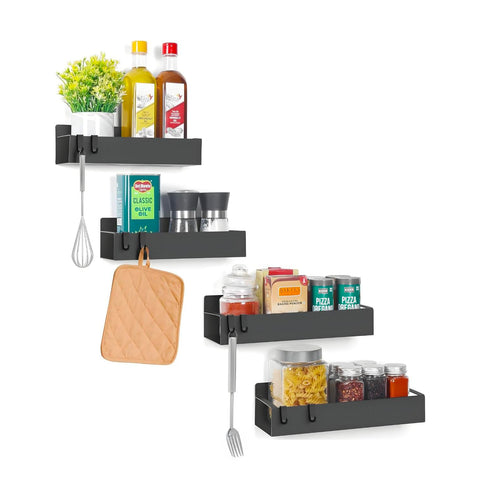Set Ripiani Magnetici per Frigo – Robusti Porta Spezie in Metallo con Magnete