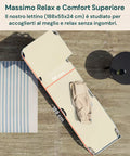 Lettino compatto e leggero, facile da trasportare con design pieghevole salvaspazio, perfetto per vacanze, spiaggia e conservazione domestica