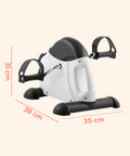 Dimensioni precise 35x39x31cm della mini cyclette compatta e salvaspazio, perfetta per trasporto e stoccaggio facile