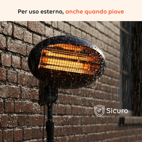 Stufa da Esterno Ignis 2000W Regolabile in Altezza e 3 Livelli di Riscaldamento