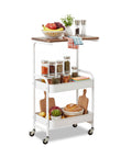 avilia carrello portaoggetti in metallo con mensola in legno e ruote ean 8056819053388