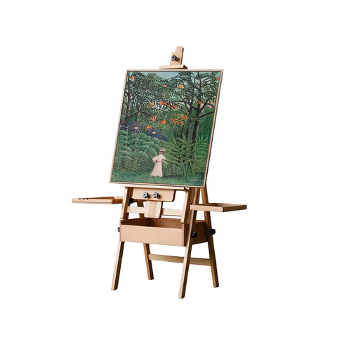 Cavalletto da Pittore in Faggio 122x44x40 cm con Altezza Regolabile