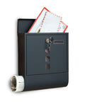 avilia home cassetta postale in acciaio inox con serratura e scomparto giornali ean 8052879011146