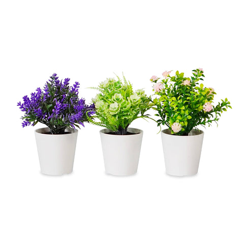 garden friend set 3 piante finte da interno con vasi moderni per casa o ufficio ean 8023755068431