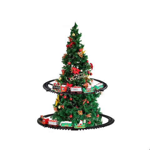 Trenino Elettrico Natalizio Animato Con Luci E Suoni per Albero di Natale