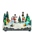 saint joy villaggio di natale animato silentpark con luci led musica e pattinatori in movimento ean 8050043127495