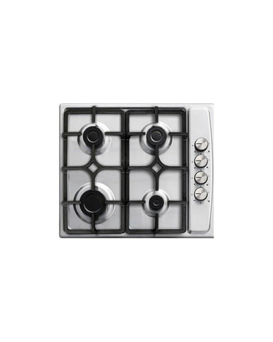 Piano Cottura a Gas Inox 60cm da Incasso con 4 Bruciatori