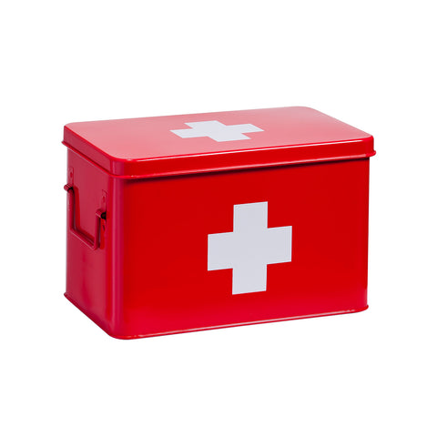 Cassetta Pronto Soccorso In Metallo Rossa