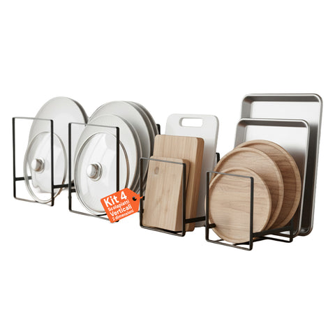 avilia home scolapiatti verticali salvaspazio set 4 pezzi in metallo 2 misure salvaspazio ean 8052879010972