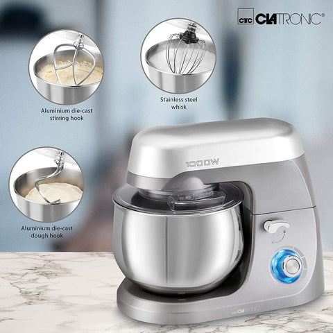 clatronic impastatrice con paraspruzzi titanio 1000w ean 4006160638714