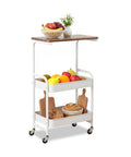 avilia carrello portaoggetti in metallo con mensola in legno e ruote ean 8056819053388