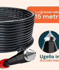 daimann kit sonda spurgo 15 m per idropulitrice con 4 adattatori universali ean 8056590070390
