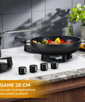 pensofal tegame 28cm antiaderente effetto pietra con minerali e fondo inox ean 8020173085156
