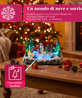 saint joy villaggio di natale animato silentpark con luci led musica e pattinatori in movimento ean 8050043127495