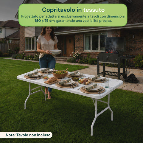 avilia home copritavolo in tessuto per tavoli da 180x75cm facile da posizionare e lavabile ean 8052879012600