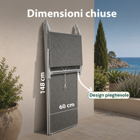 zendea lettino prendisole pieghevole in alluminio e textilene con tettuccio parasole 360 schienale reclinabile e portata 150kg ean 8056819032680