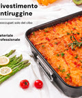 accademia mugnano set 4 teglie rettangolari 20 25 30 35cm ean 8010111052241