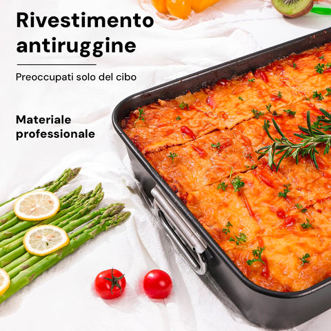 accademia mugnano set 4 teglie rettangolari 20 25 30 35cm ean 8010111052241
