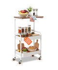 avilia carrello portaoggetti in metallo con mensola in legno e ruote ean 8056819053388
