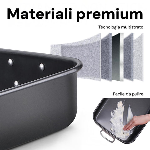 accademia mugnano set 4 teglie rettangolari 20 25 30 35cm ean 8010111052241