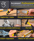 daimann set attrezzi da lavoro 158 pezzi con valigetta cricchetto martello e pinze ad impugnatura ergonomica ean 8056590070444